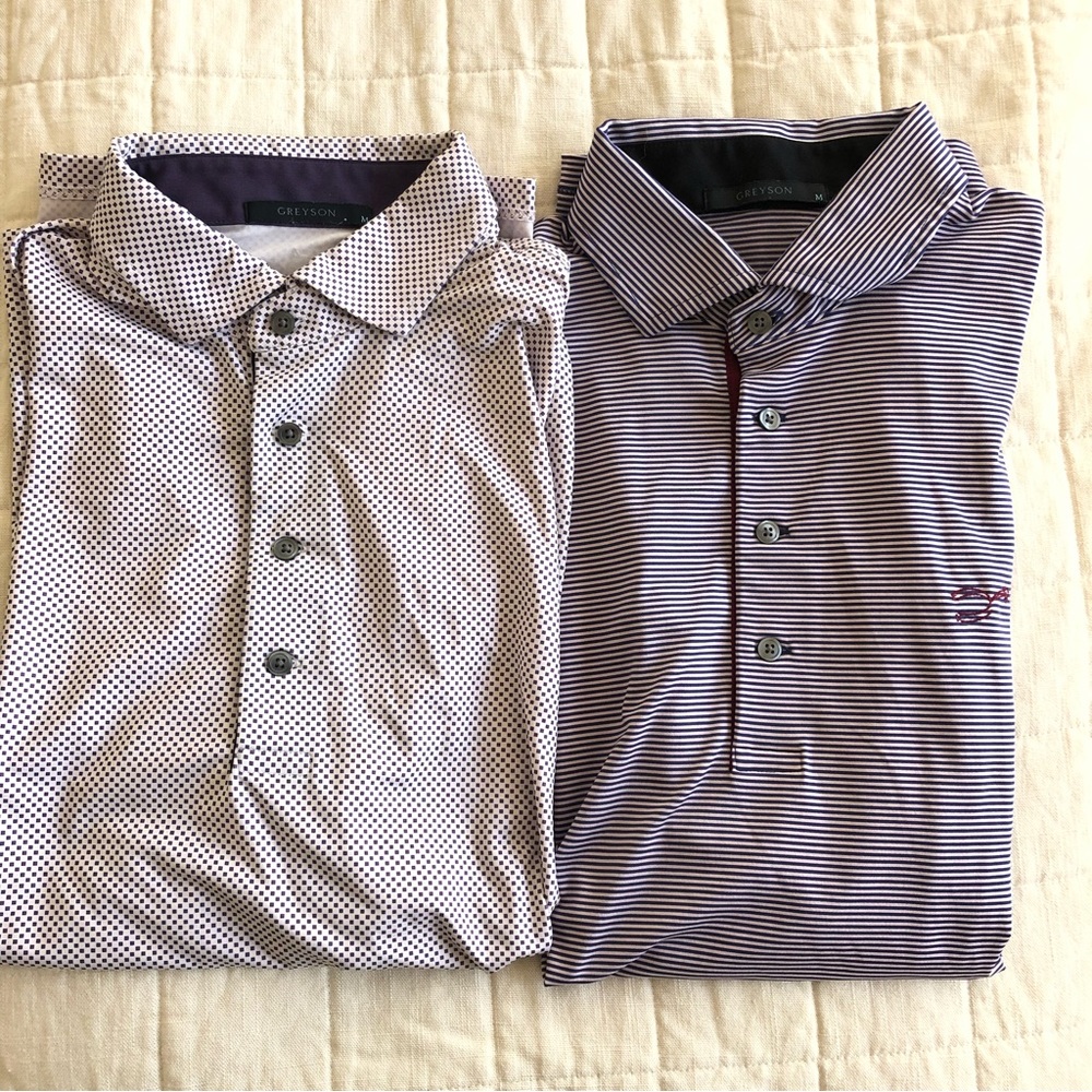 2 like new lightweight golf polos